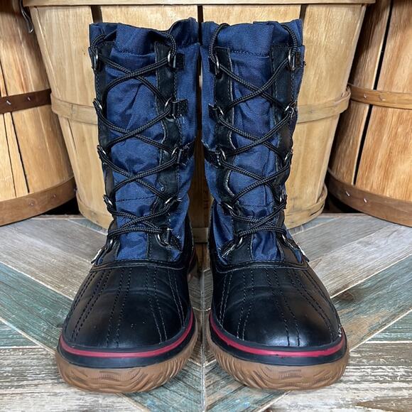 Pajar Grip Low Navy Black Faur Fur Insulated Waterproof Snow Boot Womens Size 11 - Picture 4 of 12